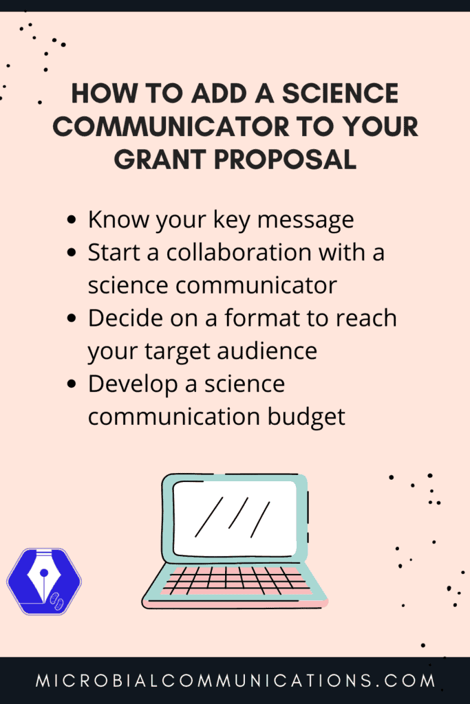 How to add a science communicator to your grant proposal