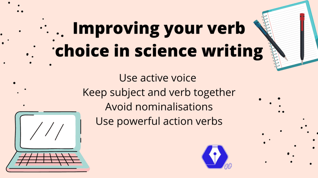 how to improve your science writing skills by choosing better verbs